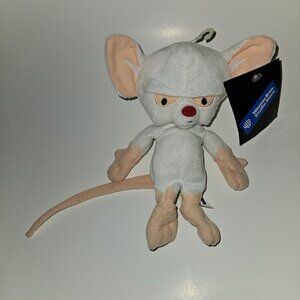 Pinky & The Brain Plush 8" Stuffed Toy White Mouse Warner Bros Studio Tour w/TAG